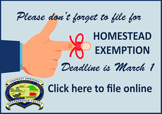 Homestead filing deadline is March 1